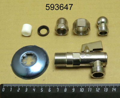 Кран угловой 1/2х10 мини ABAT 12000025666