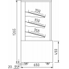 Витрина нейтральная напольная ПОЛЮС KC70 N 1,3-2 LIGHT BREAD 9006-9005 (без стекла) (Хлебная 1,3 СARBOMA CUBE ТЕХНО)
